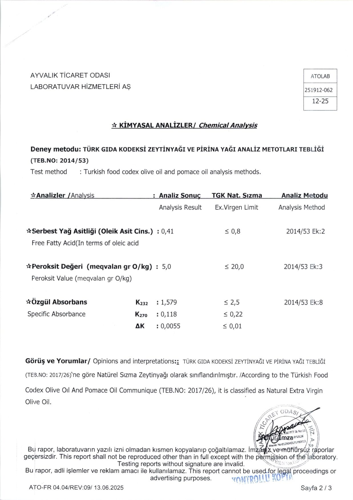 2L Soğuk Sıkım-Olgun Hasat Naturel Sızma Zeytinyağı