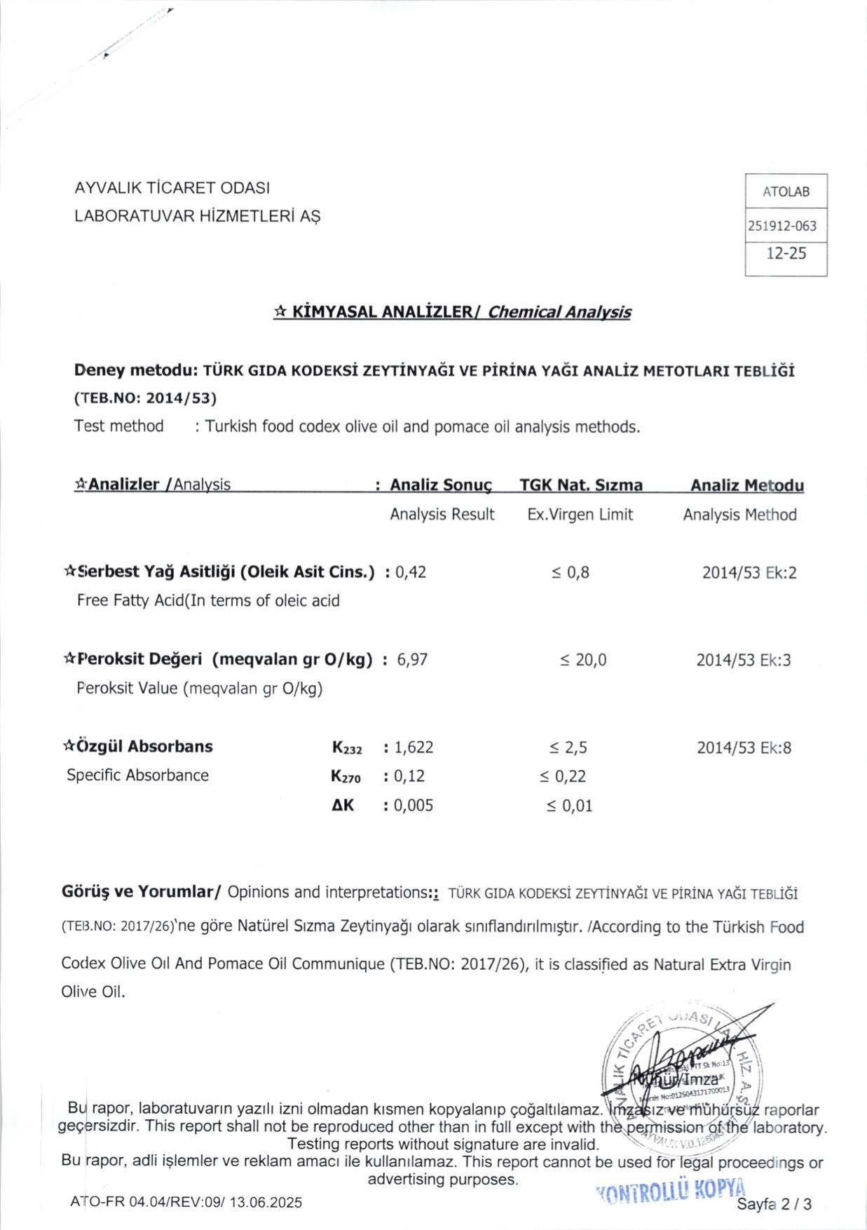 2L Olgun Hasat Naturel Sızma Zeytinyağı